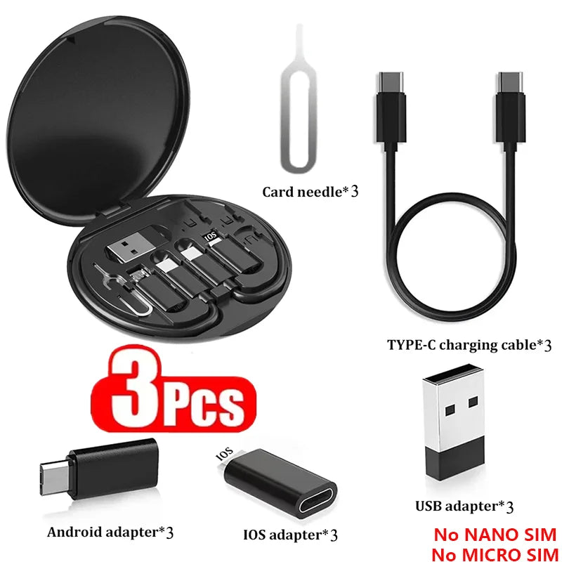 Multi USB Type-C to C 60W Fast Charging Adapter Cable Kit