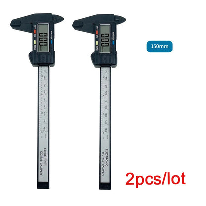 150Mm Electronic Digital Caliper Carbon Fiber - Vernier Gauge Measuring Tool