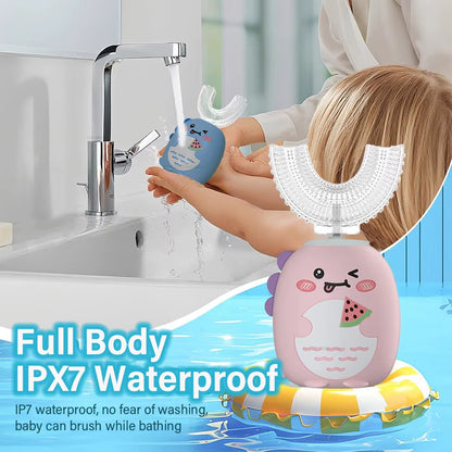 U-Shaped Kids Electric Toothbrush – Full-Mouth Clean in 60 Seconds
