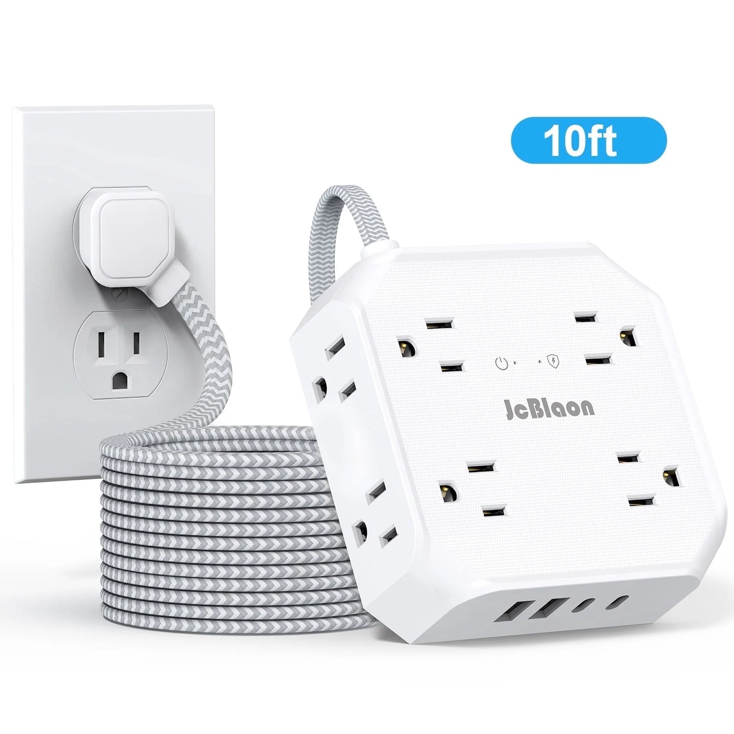 Smart Home Power Strip – Surge Protector with USB-C Fast Charging Ports