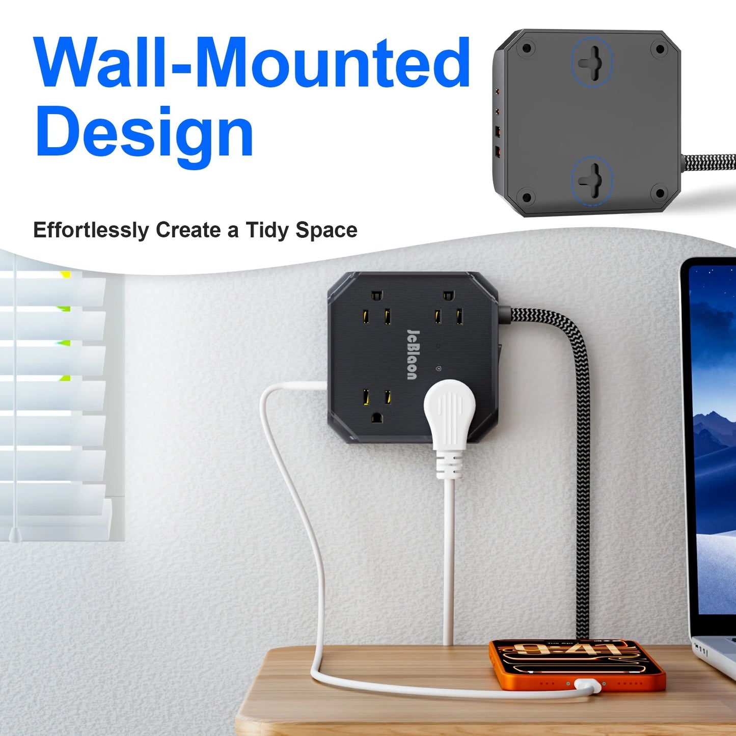 Smart Home Power Strip – Surge Protector with USB-C Fast Charging Ports