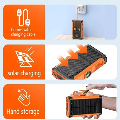 50000Mah Solar Power Bank with Magnetic Wireless Charging