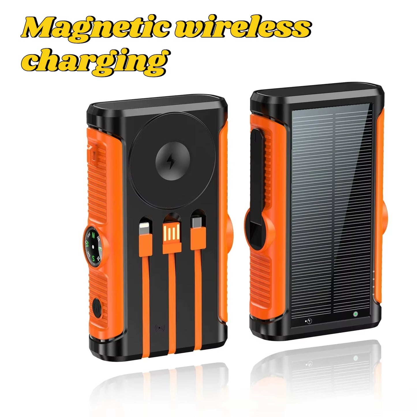 50000Mah Solar Power Bank with Magnetic Wireless Charging