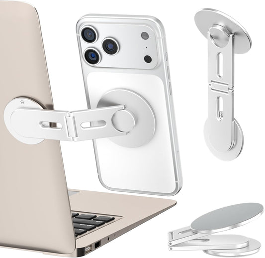 Metal Expansion Phone Stand for Laptop and Tesla Vehicles – Magnetic Folding Phone Holder