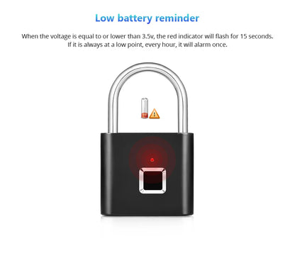Smart Fingerprint Padlock – Waterproof Keyless Security Lock