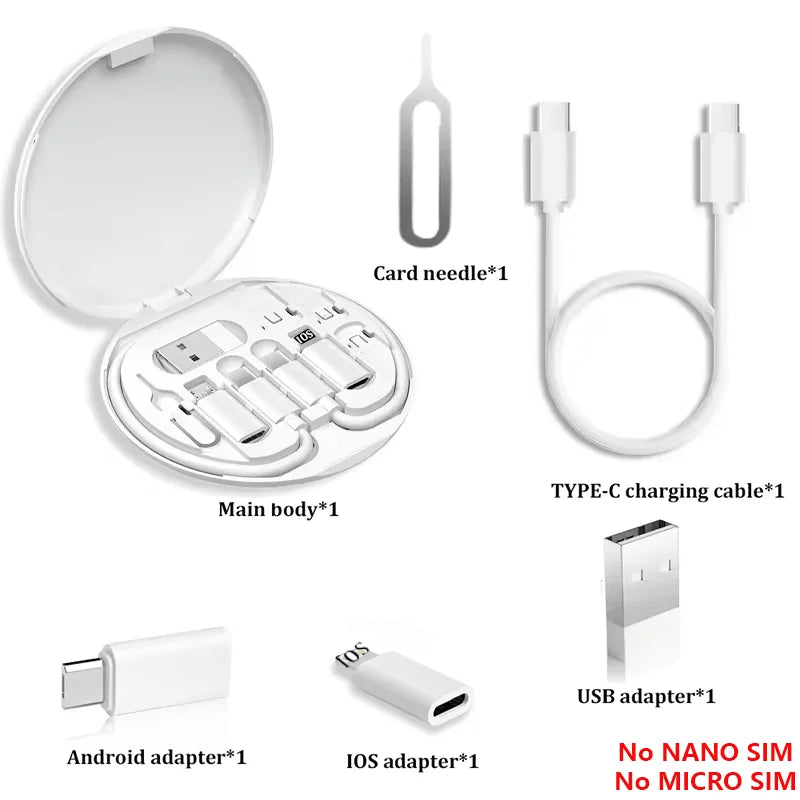 Multi USB Type-C to C 60W Fast Charging Adapter Cable Kit