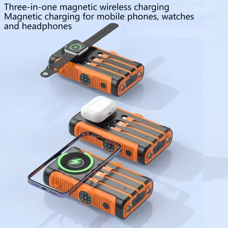 50000Mah Solar Power Bank with Magnetic Wireless Charging