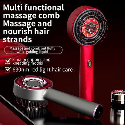 Electric Hair Regrowth Scalp Brush with Infrared Light Therapy