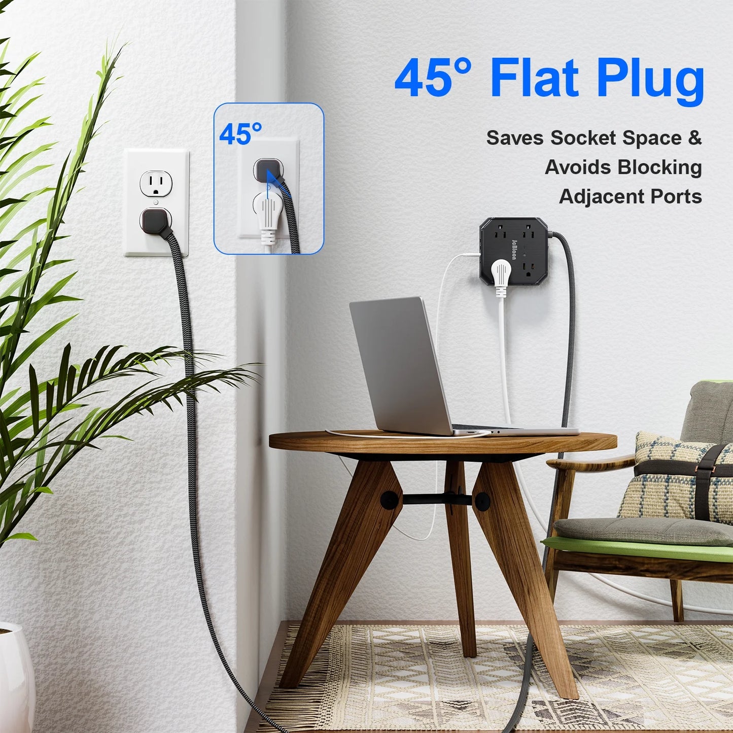 Smart Home Power Strip – Surge Protector with USB-C Fast Charging Ports