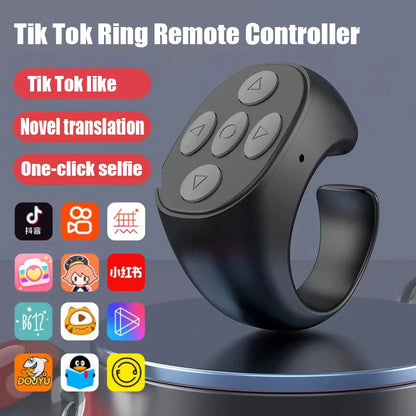 Wireless Bluetooth Selfie Remote Control Ring for Phone