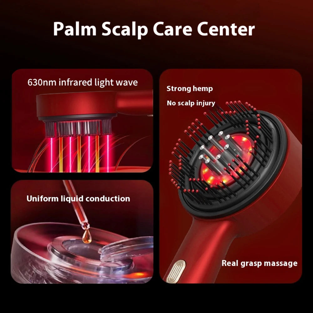 Electric Hair Regrowth Scalp Brush with Infrared Light Therapy