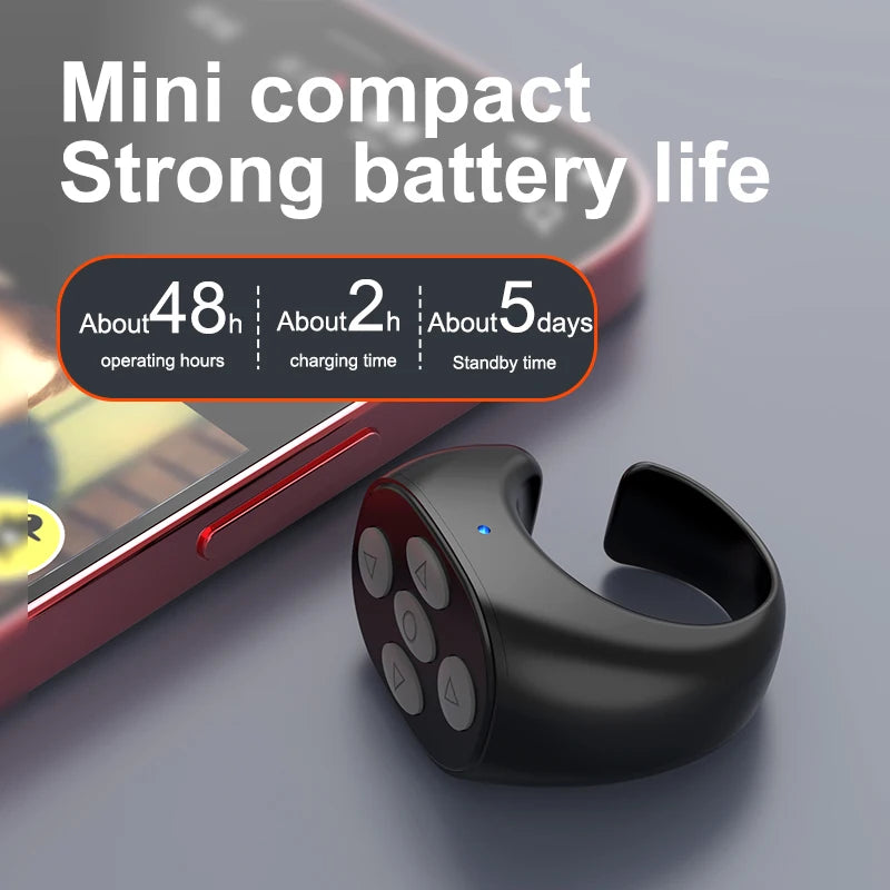 Wireless Bluetooth Selfie Remote Control Ring for Phone