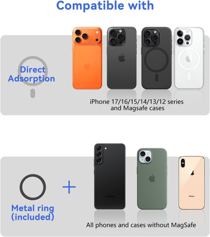 Metal Expansion Phone Stand for Laptop and Tesla Vehicles – Magnetic Folding Phone Holder