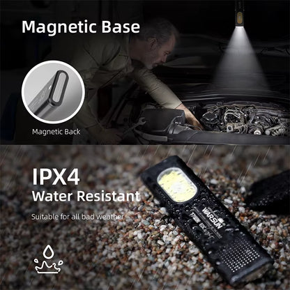 T7 LED Torch Portable Mini Flashlight - Rechargeable, Magnetic Base