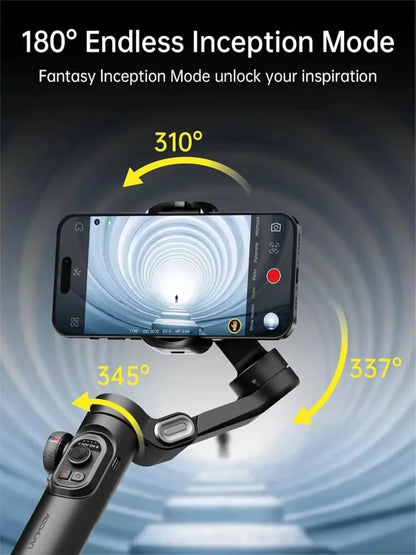 3-Axis Folding Handheld Gimbal Smart Phone Stabilizer with Focus Wheel