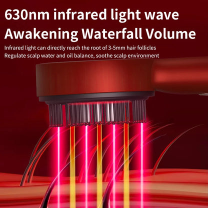 Electric Hair Regrowth Scalp Brush with Infrared Light Therapy