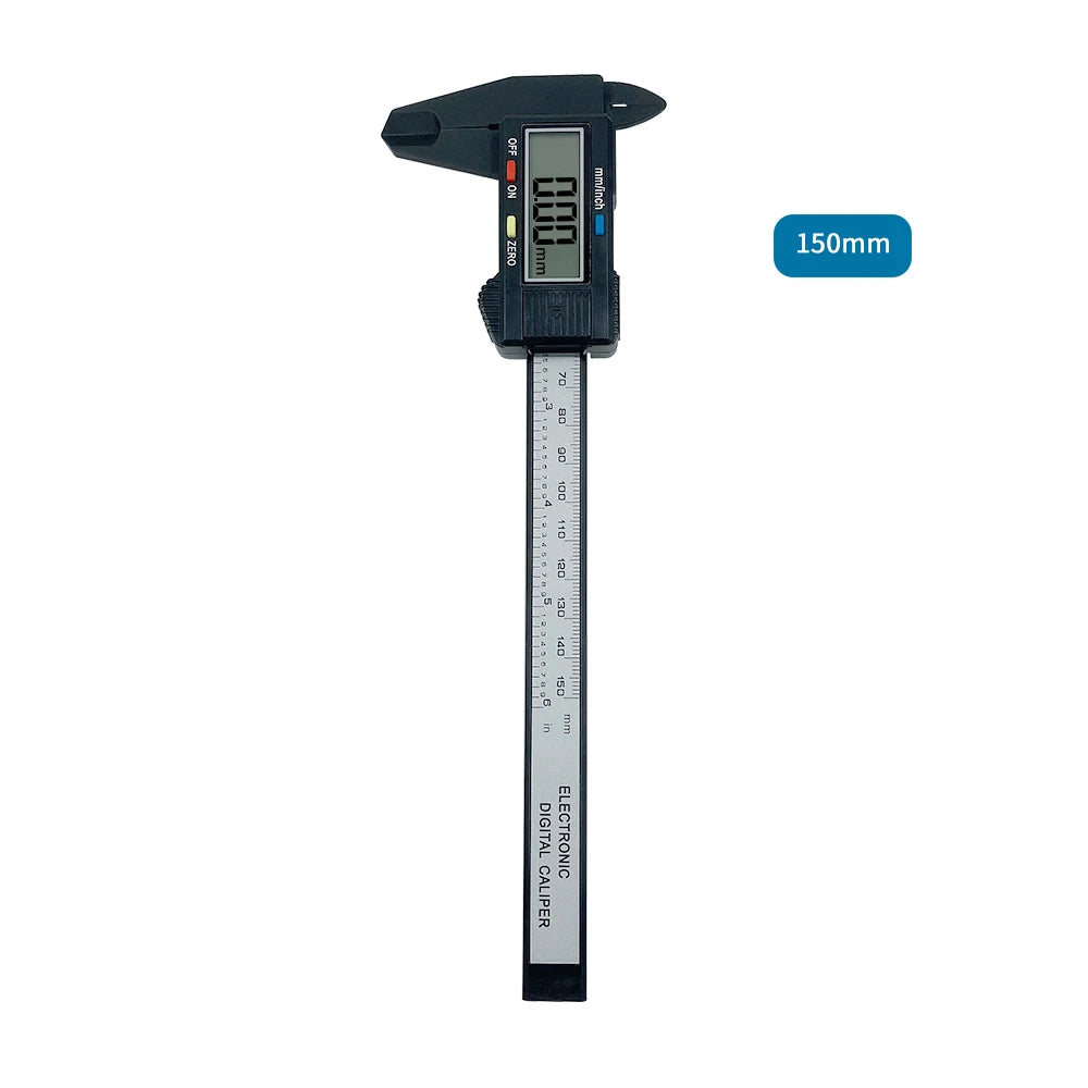 150Mm Electronic Digital Caliper Carbon Fiber - Vernier Gauge Measuring Tool
