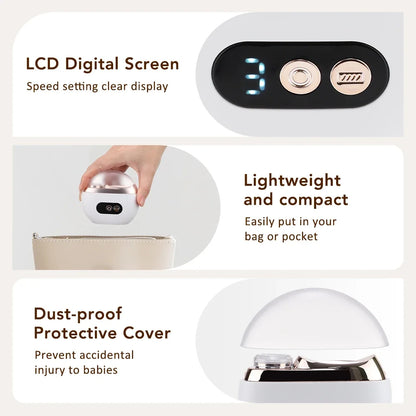 Electric Nail Clipper 2-In-1 USB Rechargeable with LED Light