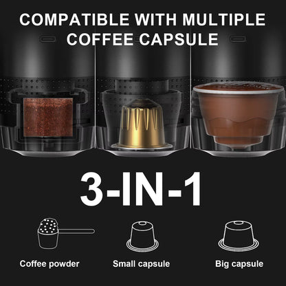 3-In-1 Wireless Portable Espresso Machine for Car, Home & Camping