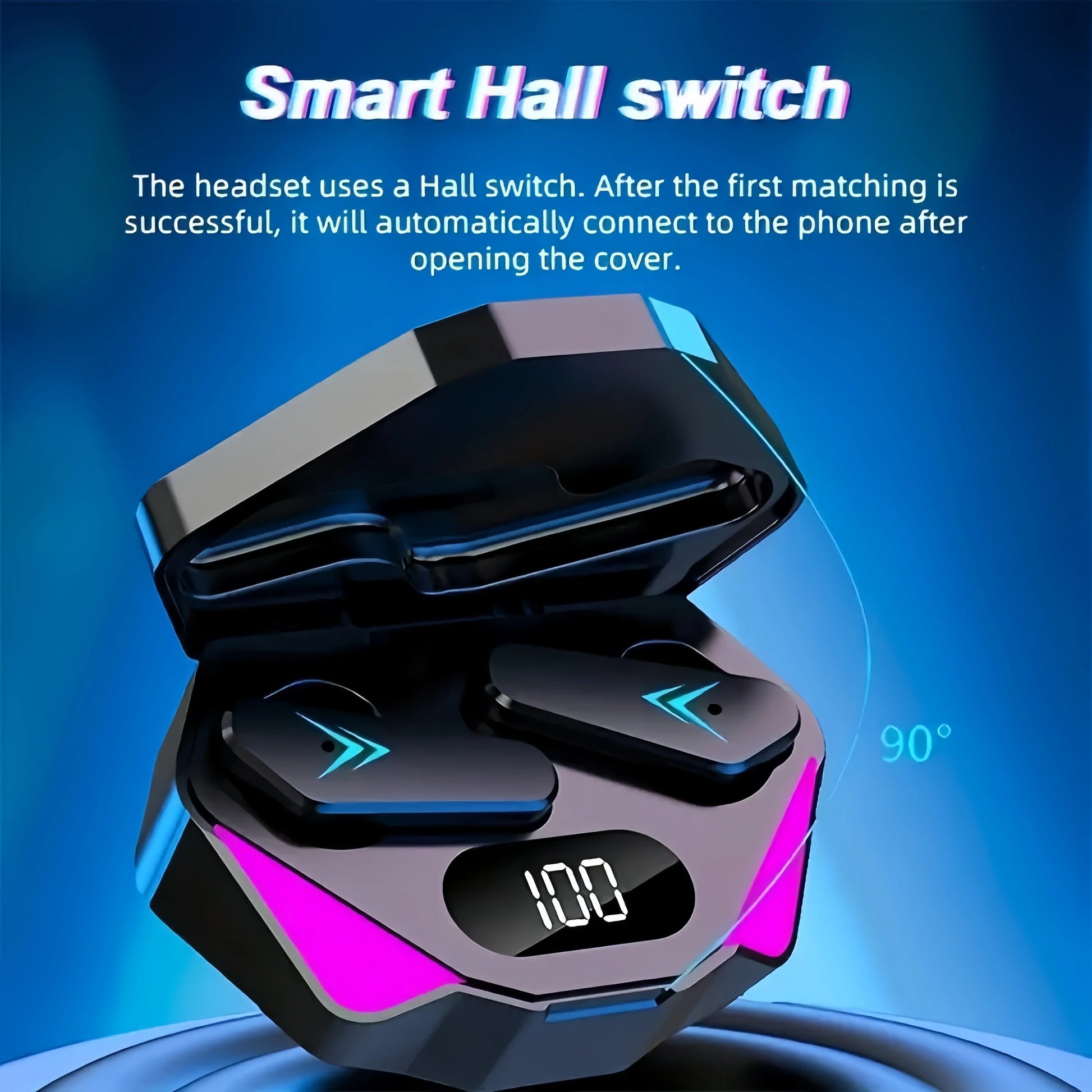 X15 TWS Wireless Bluetooth Gamer Earbuds with LED Display and Mic