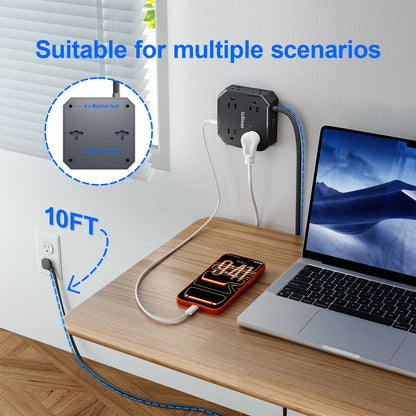 Smart Home Power Strip – Surge Protector with USB-C Fast Charging Ports