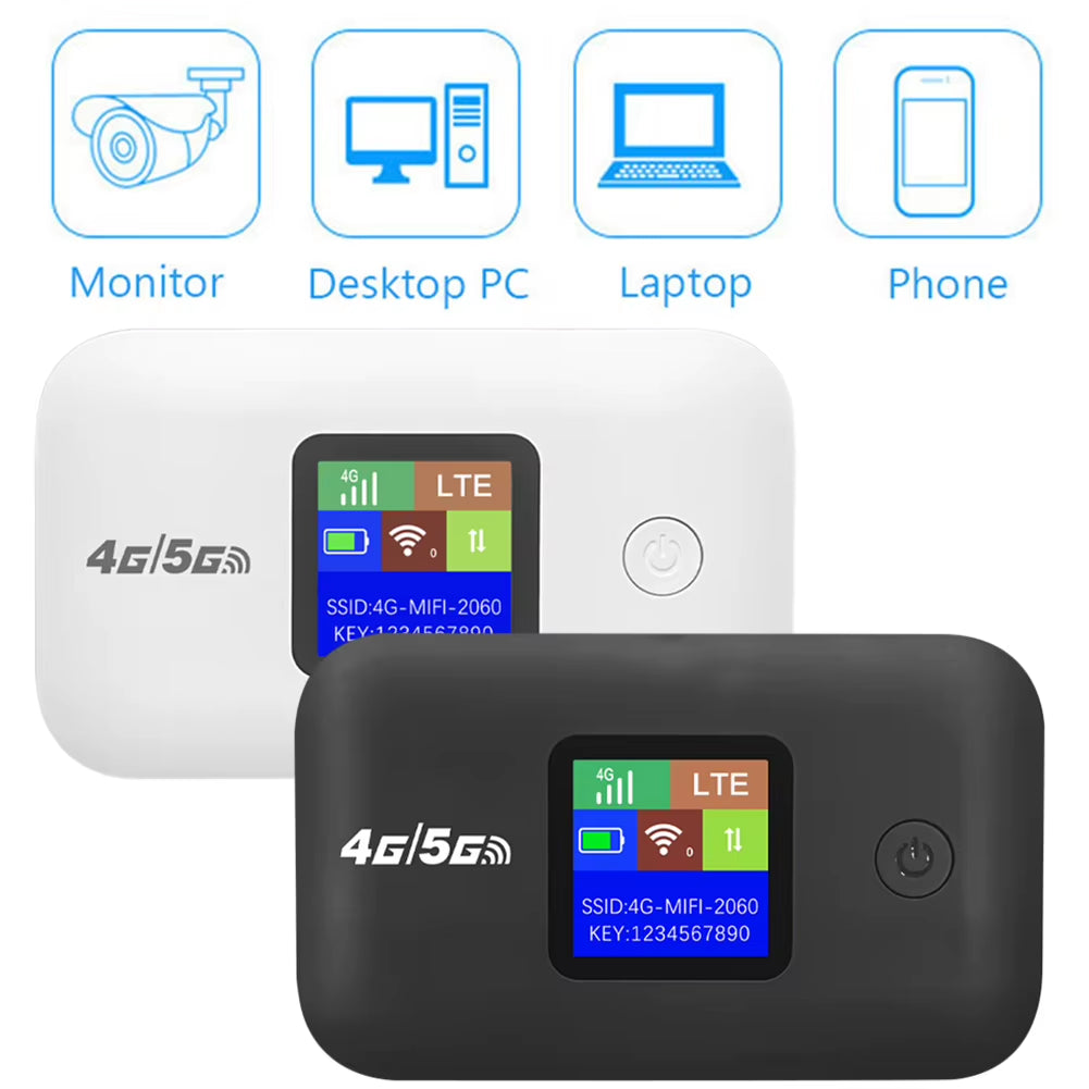 4G LTE Portable Wifi Router - Wireless Pocket Hotspot with SIM Card Slot
