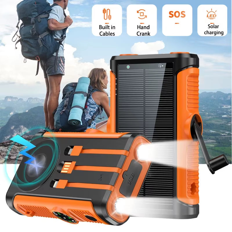 50000Mah Solar Power Bank with Magnetic Wireless Charging