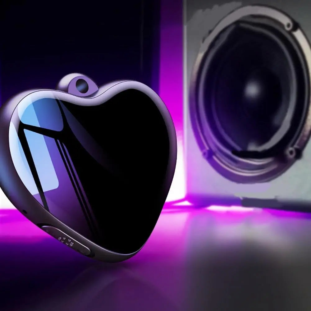 Heart Shape Voice Activated Recorder Pendant - HD Noise Reduction