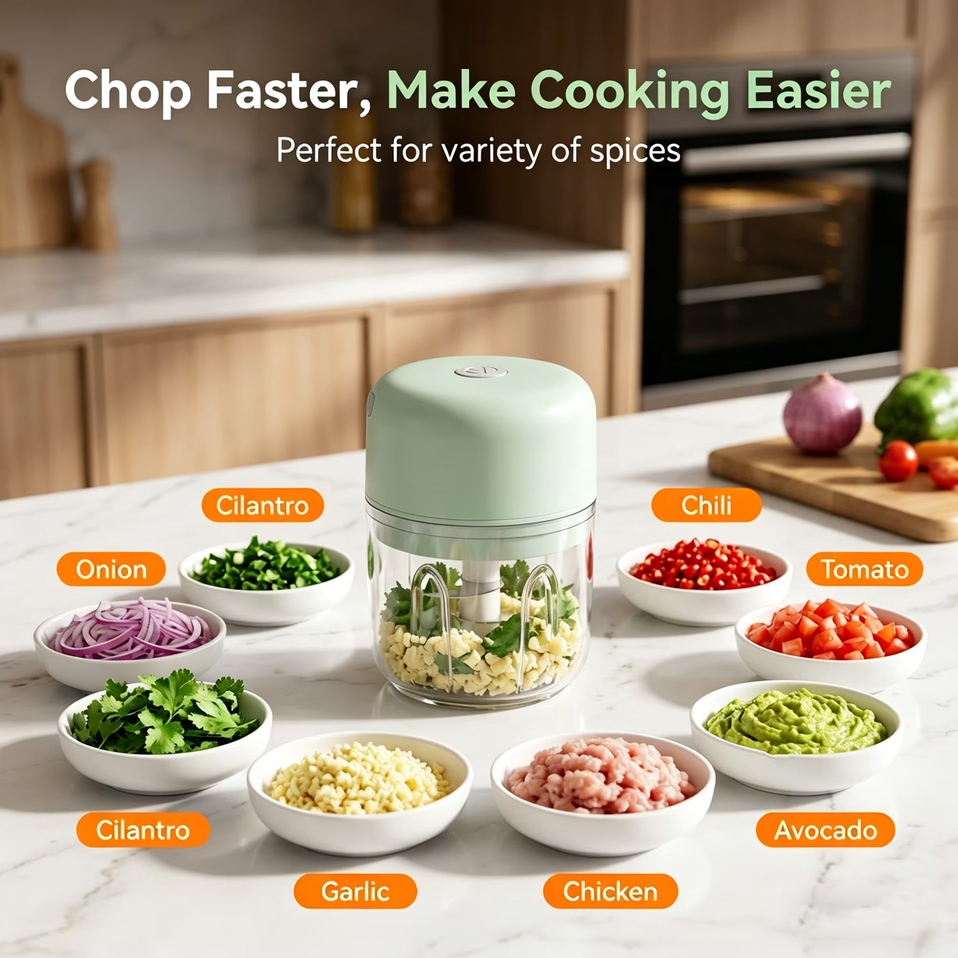 Electric Vegetable Chopper – One-Press Meal Prep
