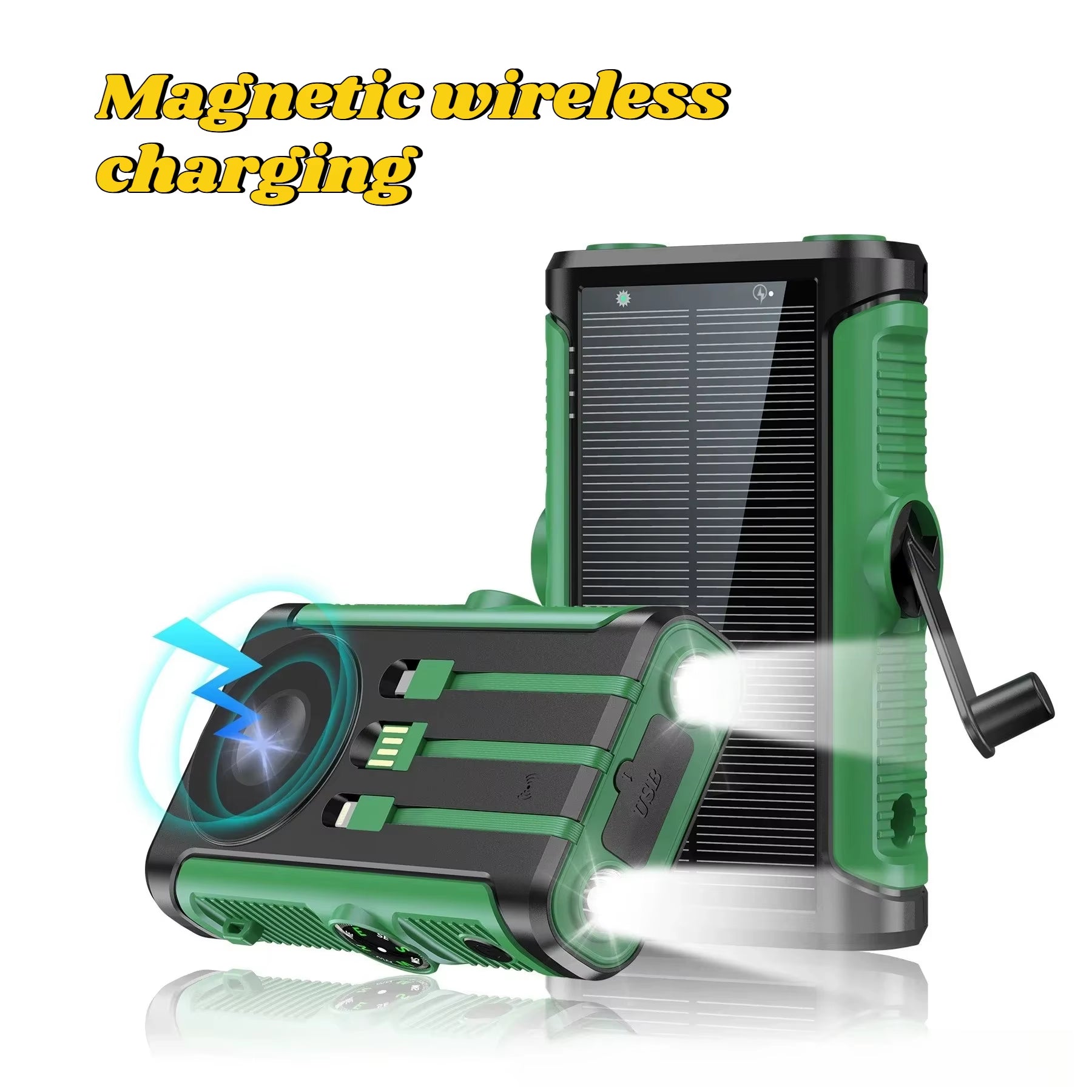 50000Mah Solar Power Bank with Magnetic Wireless Charging
