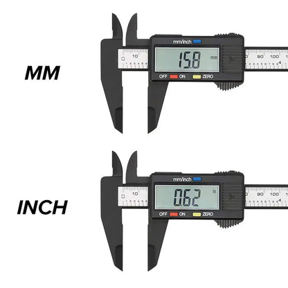 150Mm Electronic Digital Caliper Carbon Fiber - Vernier Gauge Measuring Tool