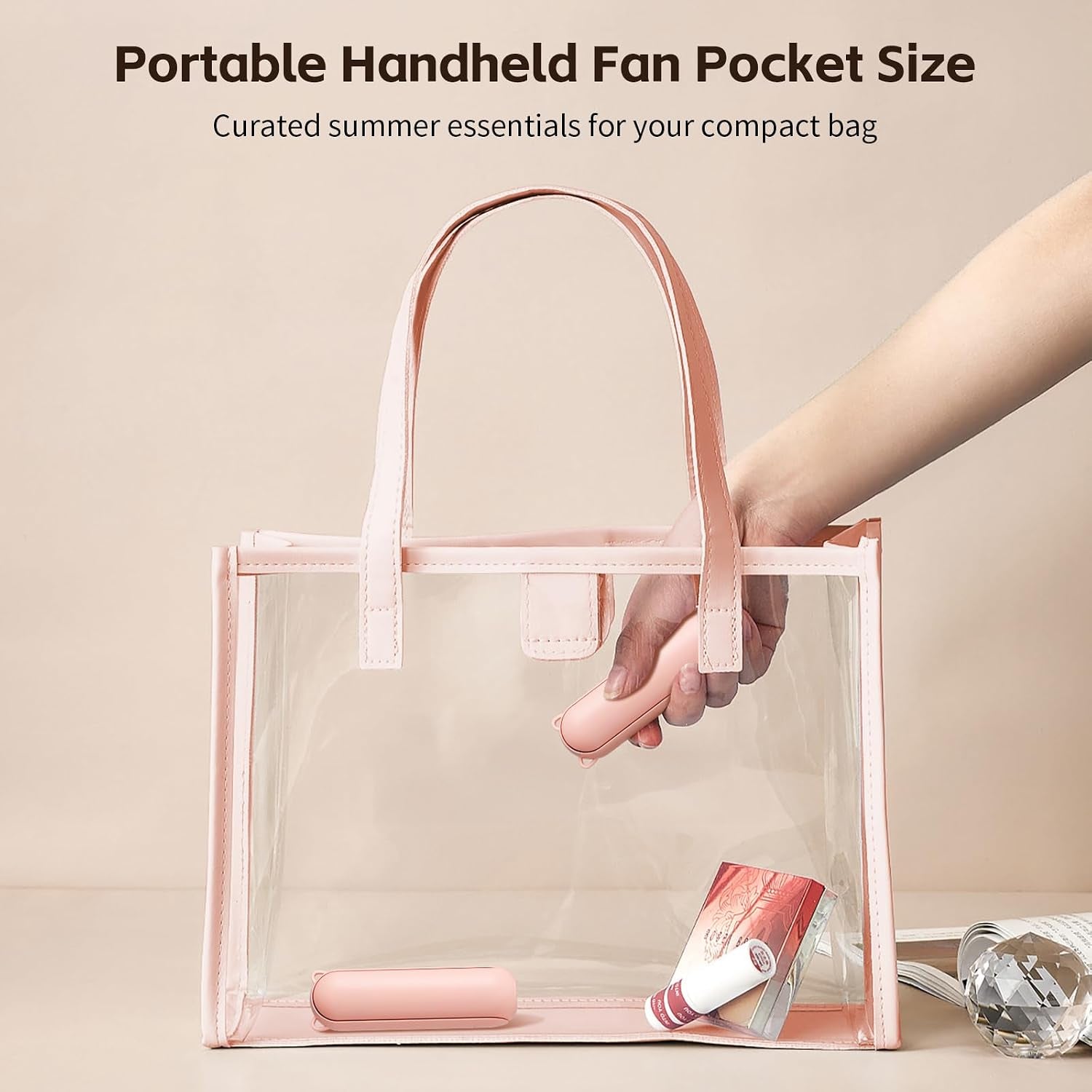 3-In-1 Handheld Turbo Fan – Portable Fan, Power Bank & Flashlight