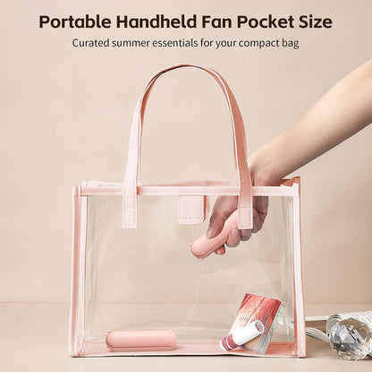 3-In-1 Handheld Turbo Fan – Portable Fan, Power Bank & Flashlight