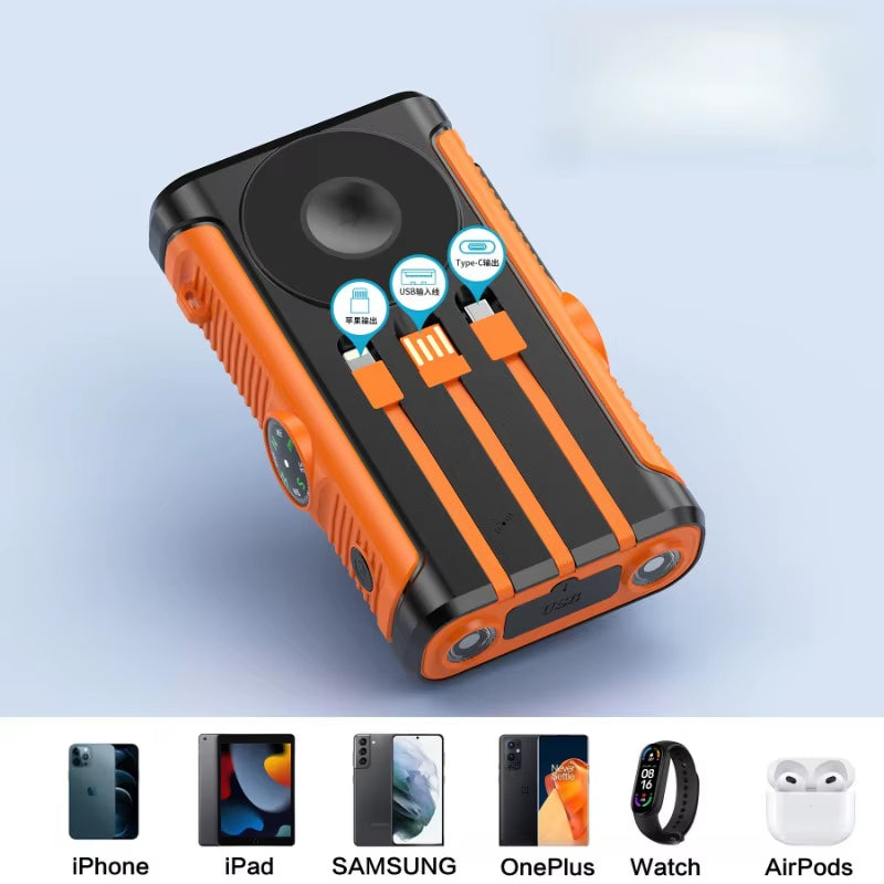 50000Mah Solar Power Bank with Magnetic Wireless Charging