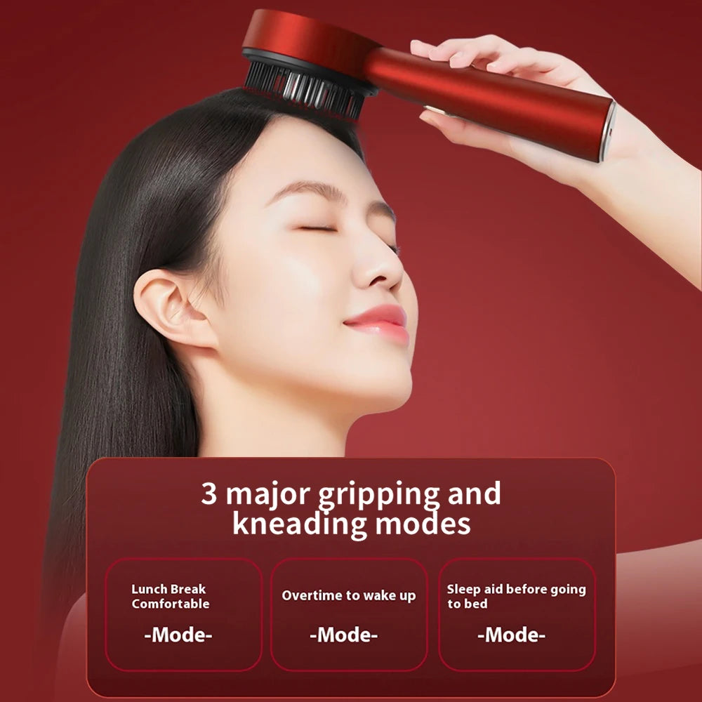 Electric Hair Regrowth Scalp Brush with Infrared Light Therapy