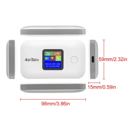 4G LTE Portable Wifi Router - Wireless Pocket Hotspot with SIM Card Slot