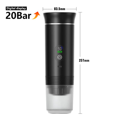 3-In-1 Wireless Portable Espresso Machine for Car, Home & Camping