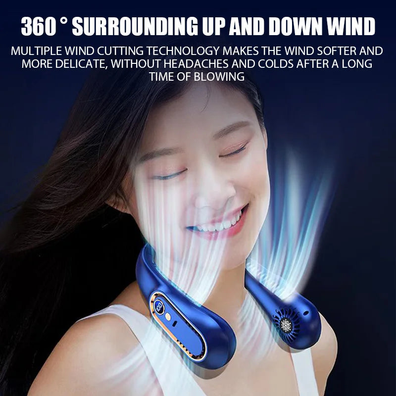 Bladeless Neck Fan – Hands-Free Wearable Cooling