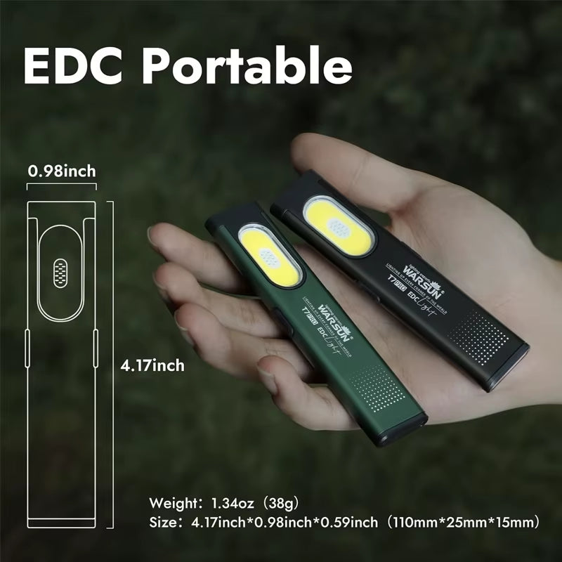 T7 LED Torch Portable Mini Flashlight - Rechargeable, Magnetic Base