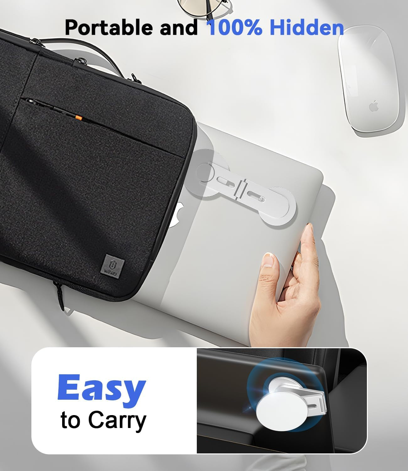 Metal Expansion Phone Stand for Laptop and Tesla Vehicles – Magnetic Folding Phone Holder